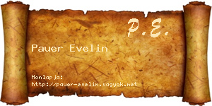 Pauer Evelin névjegykártya